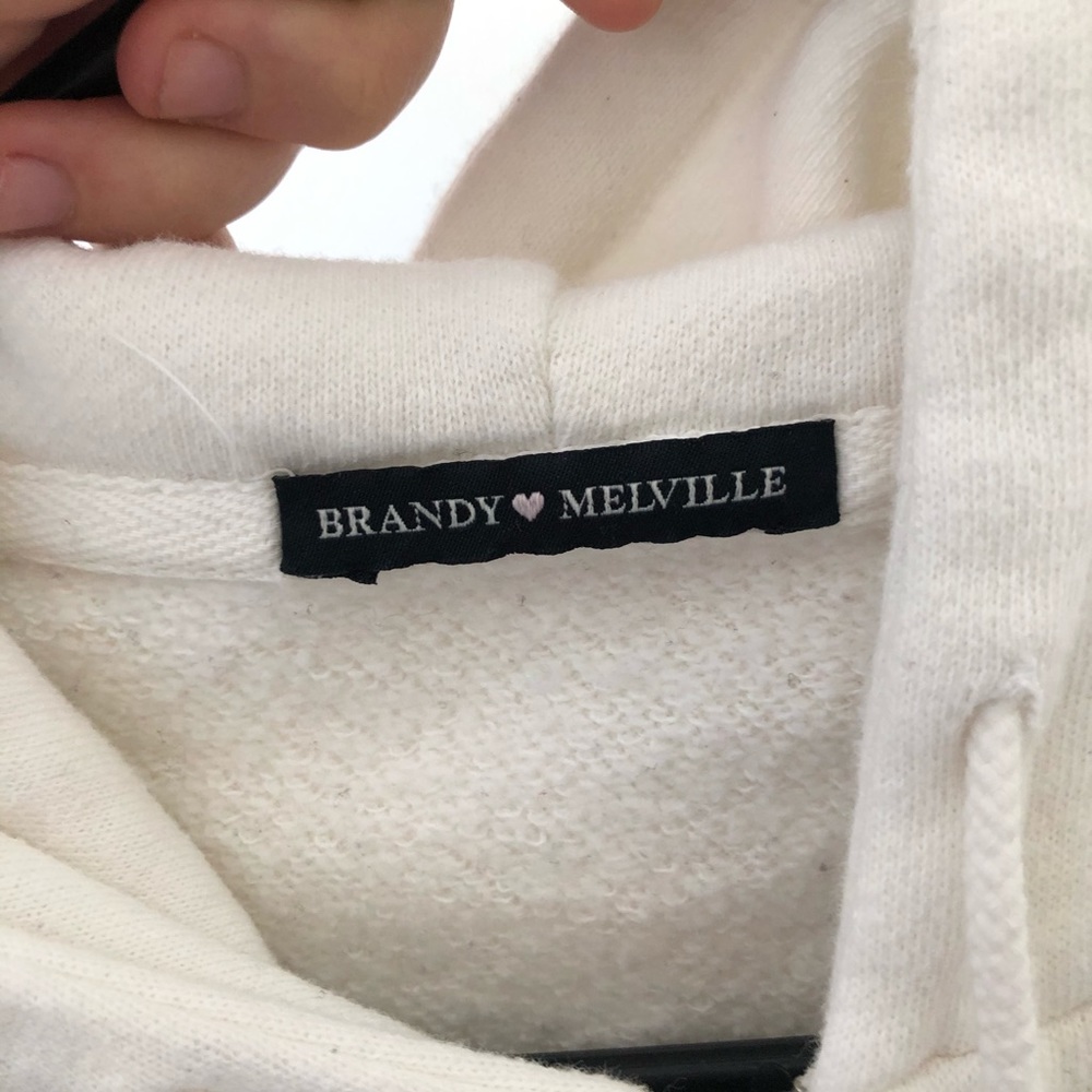 White brandy crop zip up jacket